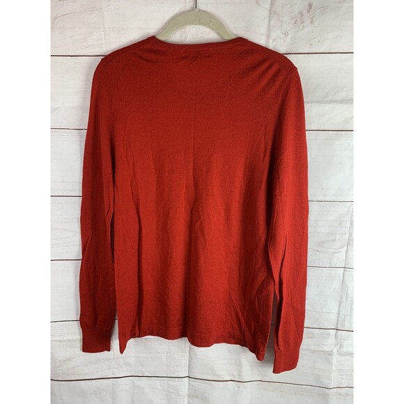 Merino Charter Club Luxury Macys Red Sweater Wool Large Medium M 8 10 Pullover - Picture 5 of 14